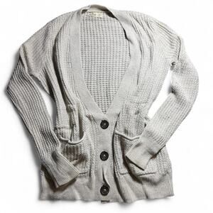 cream y2k hollister knit cardigan